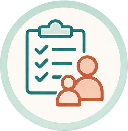 Icono de evaluación inicial estructurada en psicología y neurodesarrollo