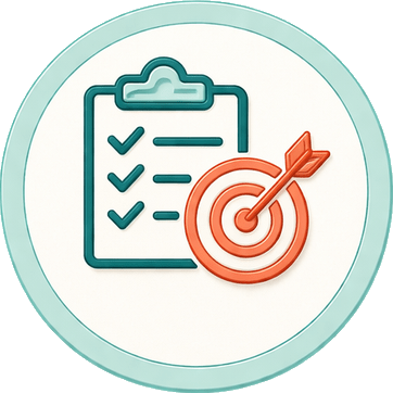 Icono de plan de intervención personalizado en psicología y neurodesarrollo